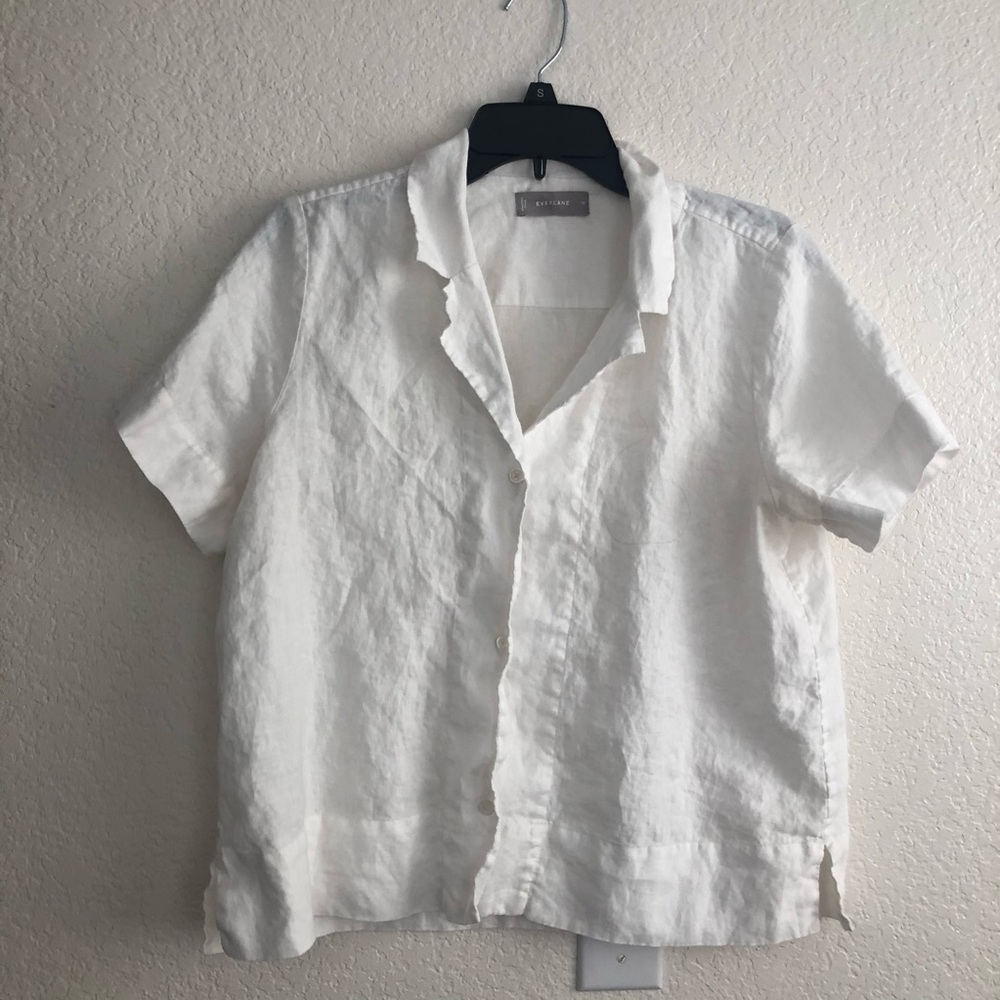 Everlane linen notch shirt